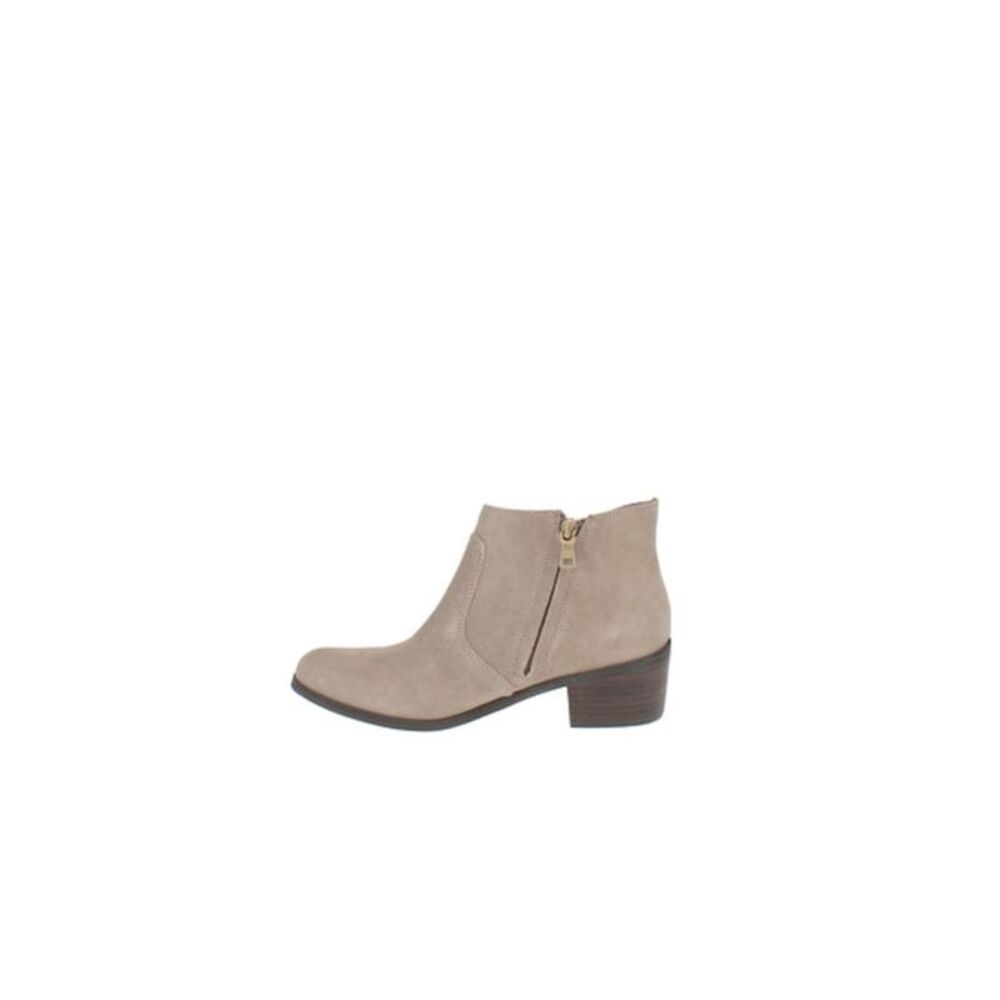 SOLE BOUND Womens Beige Comfort Uriel Almond Toe Block Heel Zip-Up Booties 6.5 M - Picture 3 of 3